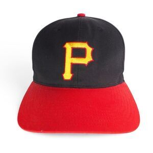 Twin Enterprise Pittsburgh Pirates Vintage 90s MLB Snapback Hat Black/Red/Yellow